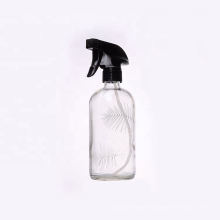 Classic Round Glass Bottle Shampoo Container With Trigger Sprayer Bottle Lotion Pump With Black Cap